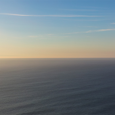 Calm horizon at dusk